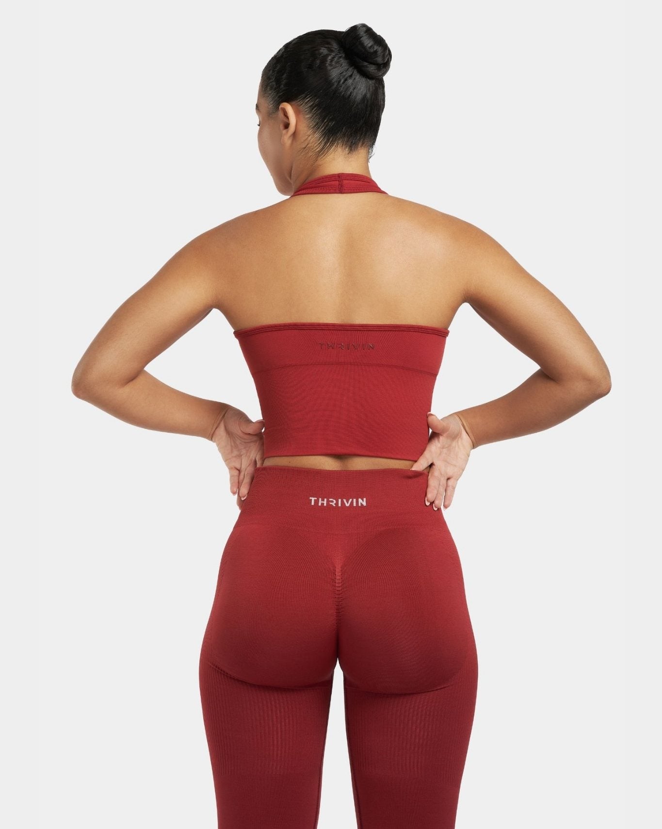 Sculpting Shapewear Top Halterneck | Cherry Spice