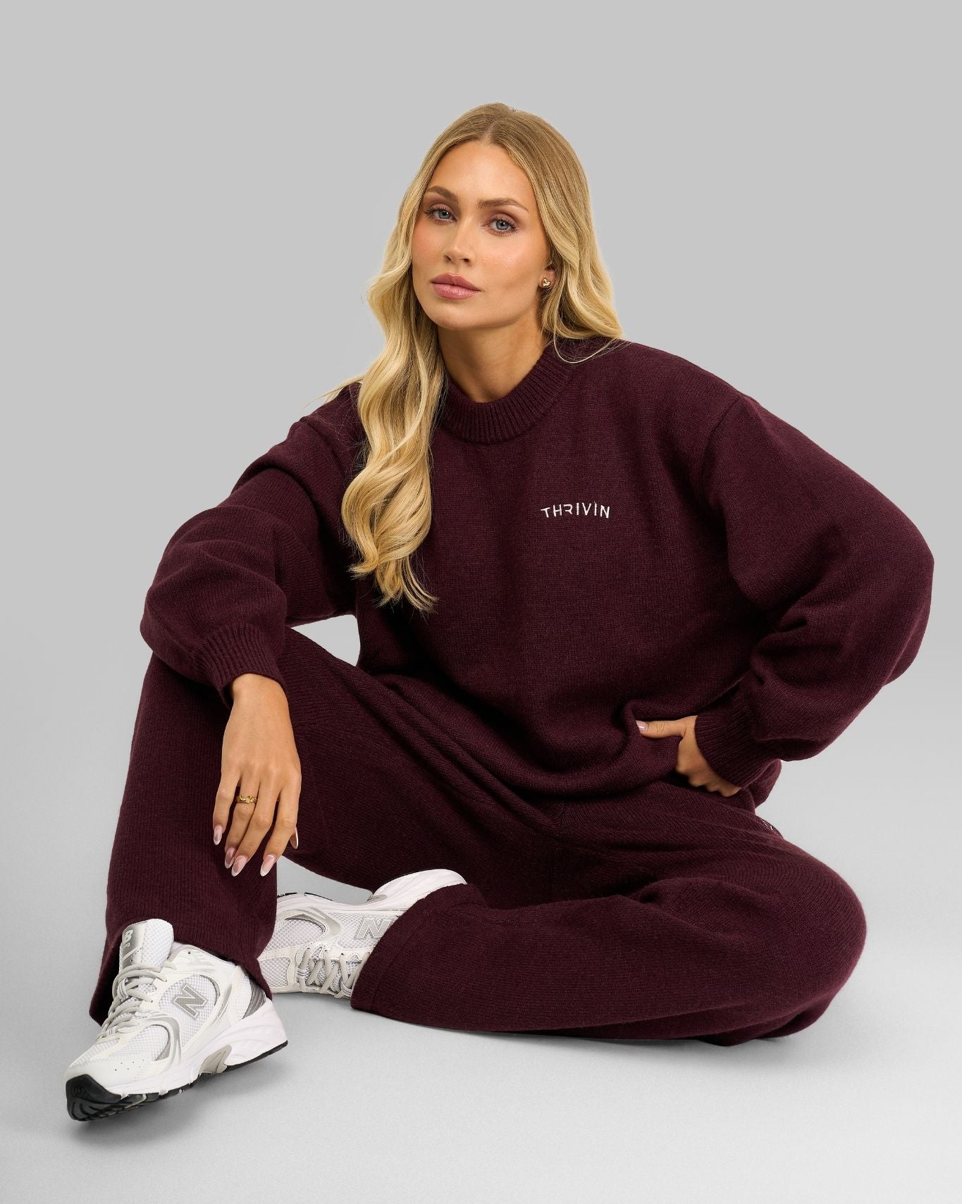 Essential Knitted Sweater | Winter Plum