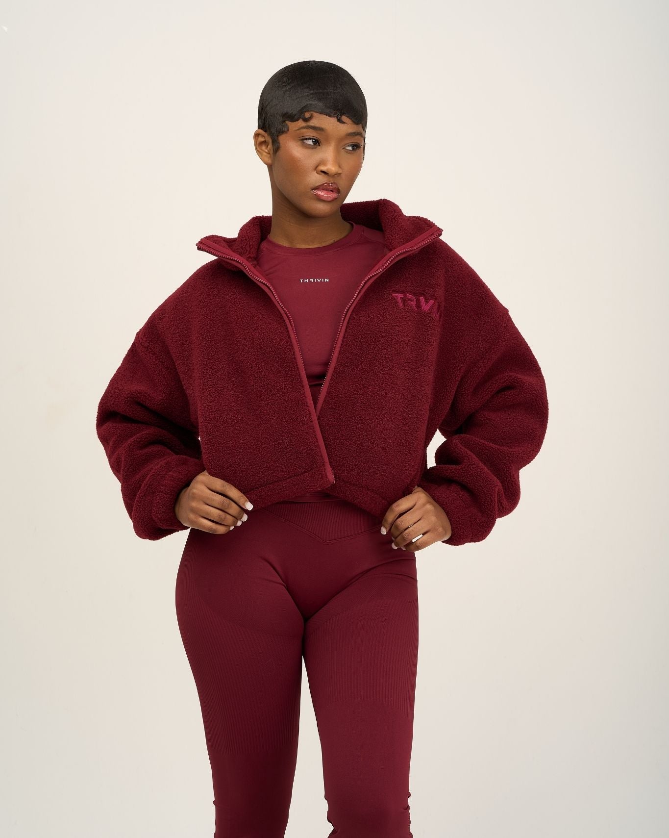 Essential Teddy Fleece Jacket | Fine Wine