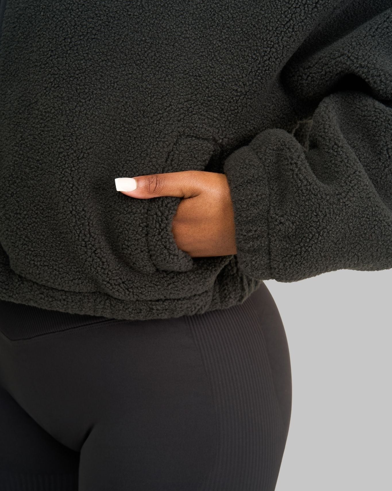 Essential Teddy Fleece Jacket | Charcoal Grey