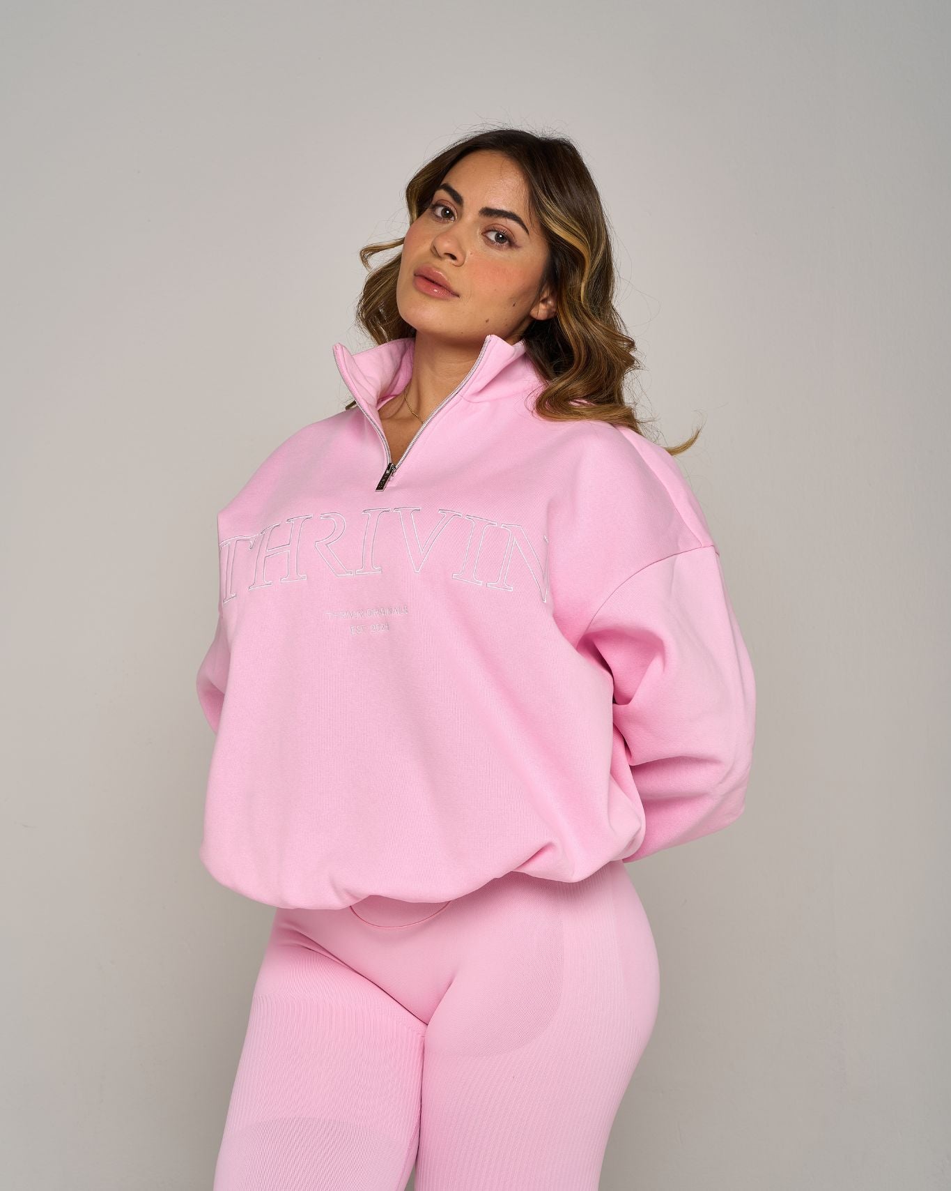 Chiara Original Halfzipper Sweatshirt | Candy Pink