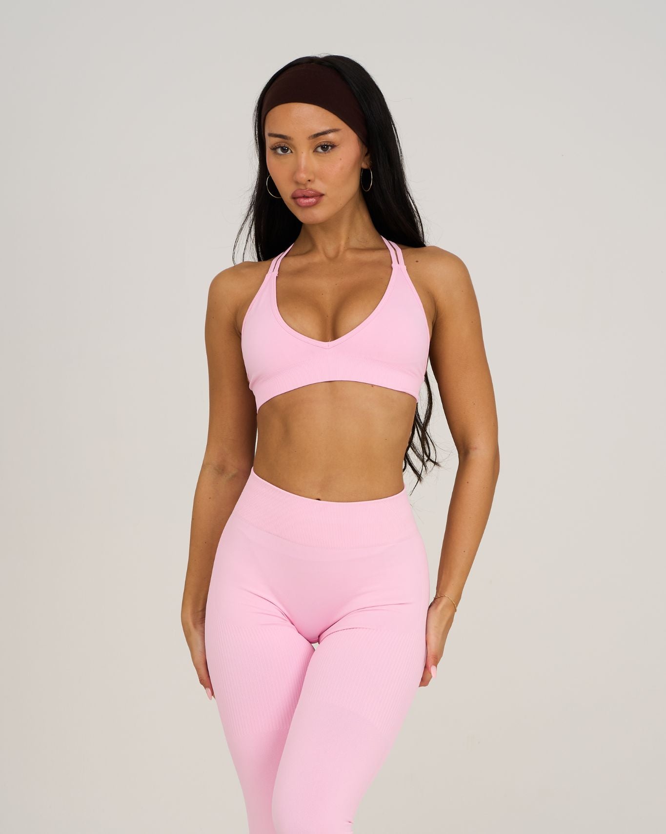 Chiara V-Neck Sculpt Seamless Bra | Candy Pink