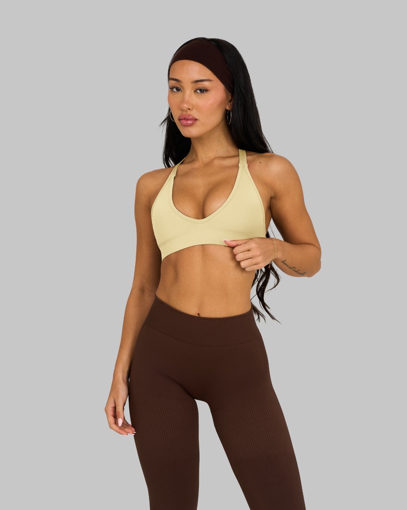 Chiara V-Neck Sculpt Seamless Bra | Lemon Sorbet
