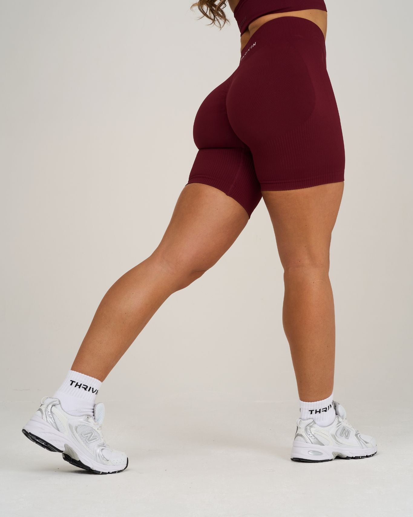 Elevate Ribbed Contour Shorts | Fine Wine
