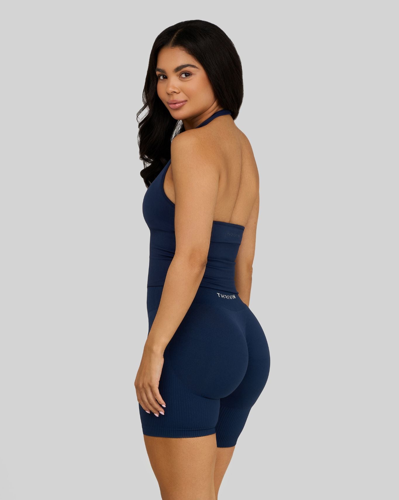 Elevate Sculpting Shapewear Top Halterneck | Midnight Navy
