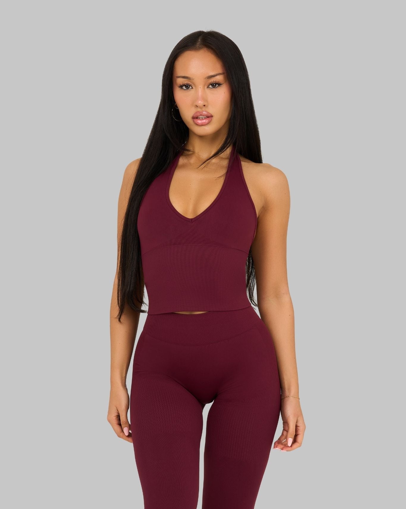 Elevate™ Sculpting Shapewear Top Halterneck | Cranberry