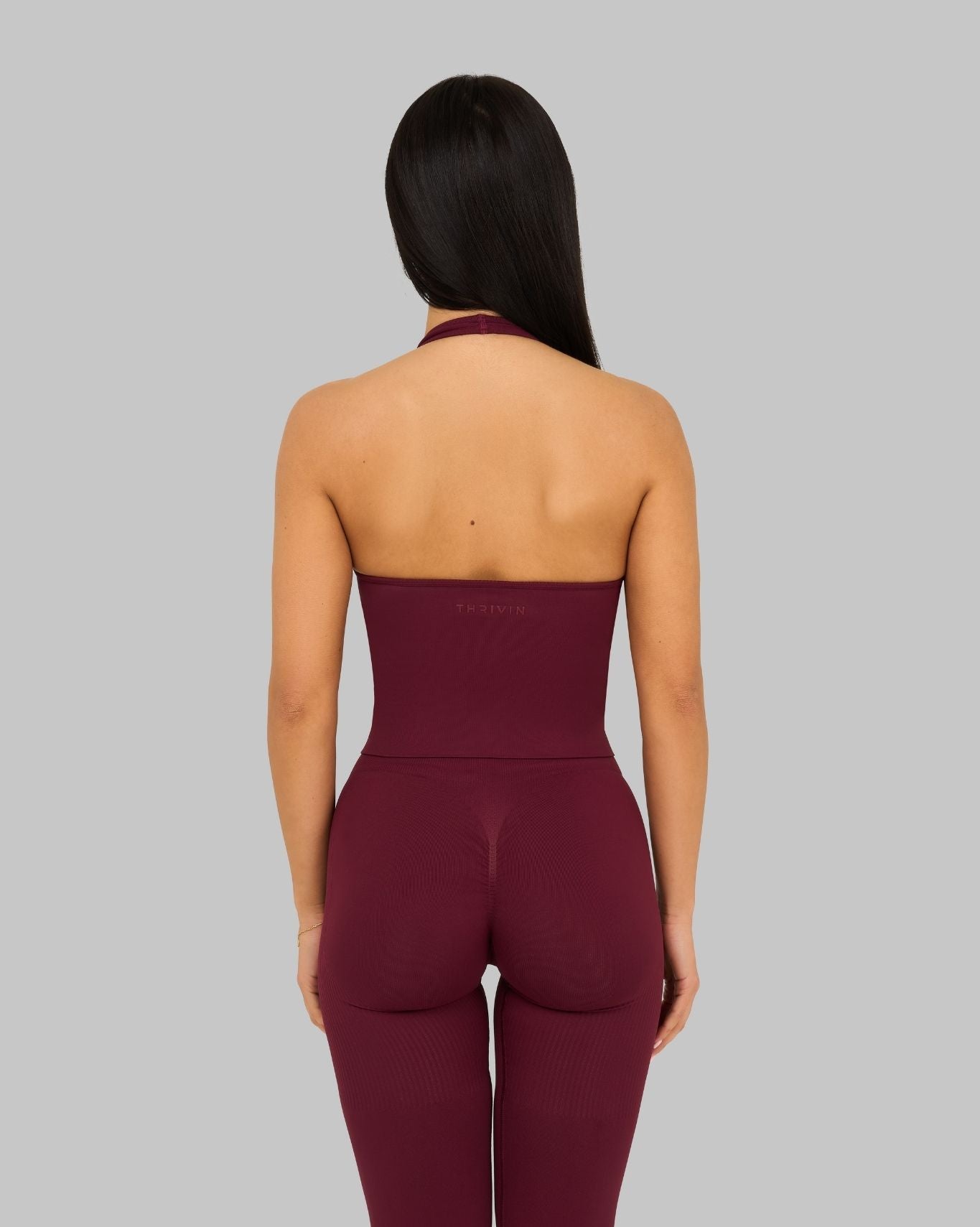 Elevate™ Sculpting Shapewear Top Halterneck | Cranberry