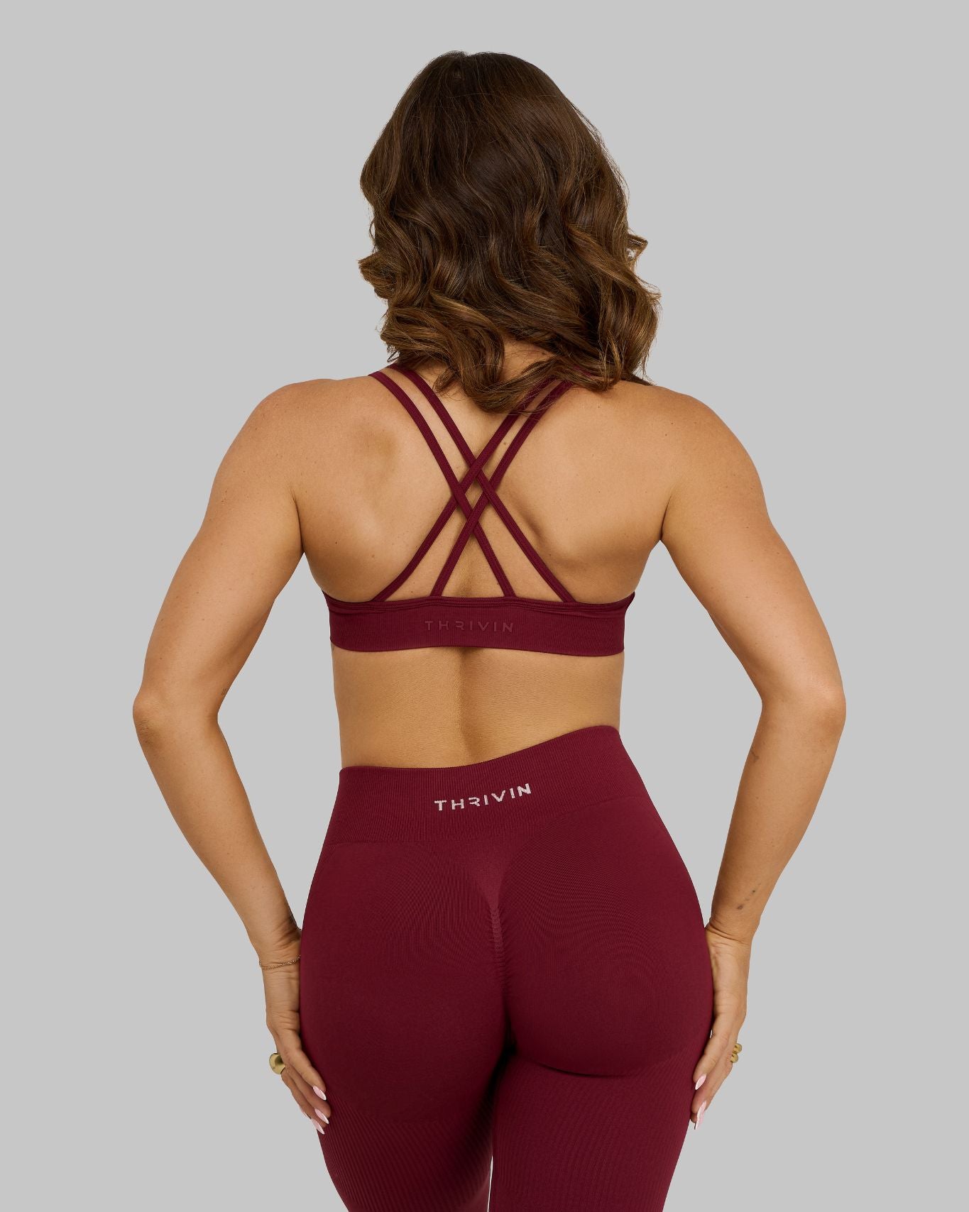 Elevate V-Neck Sculpt Seamless Bra | Fine Wine