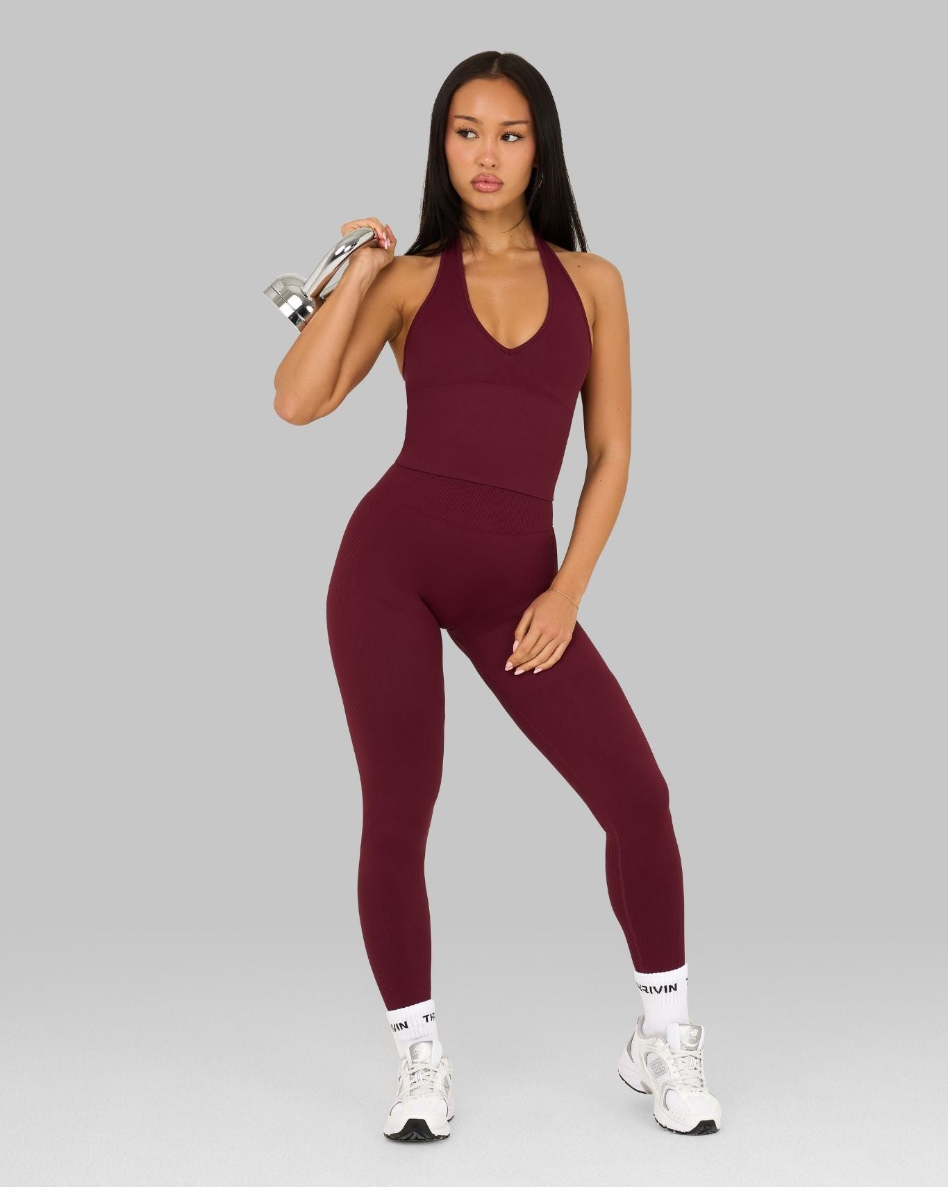 Elevate™ Sculpting Shapewear Top Halterneck | Cranberry