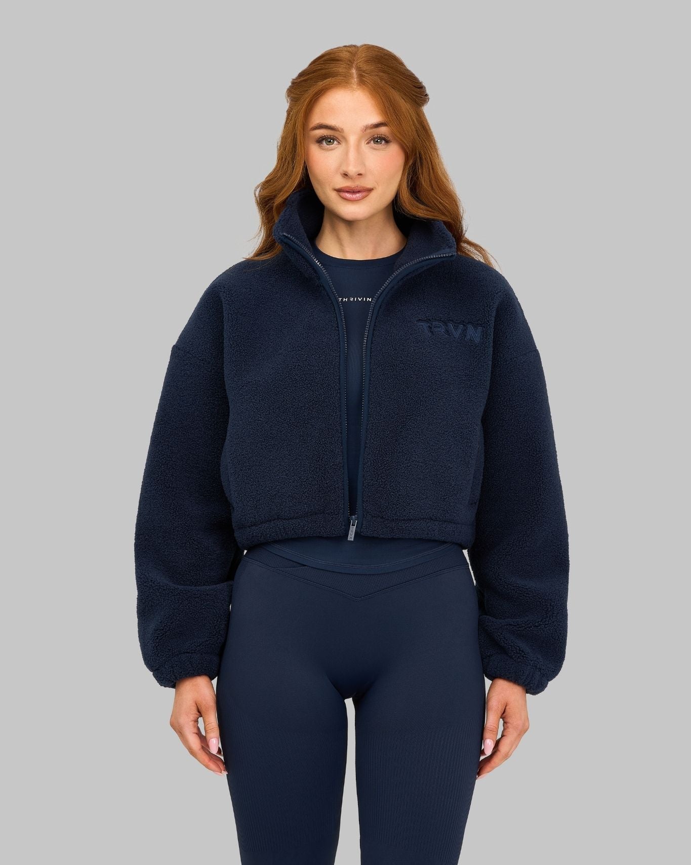 Essential Teddy Fleece Jacket | Midnight Navy