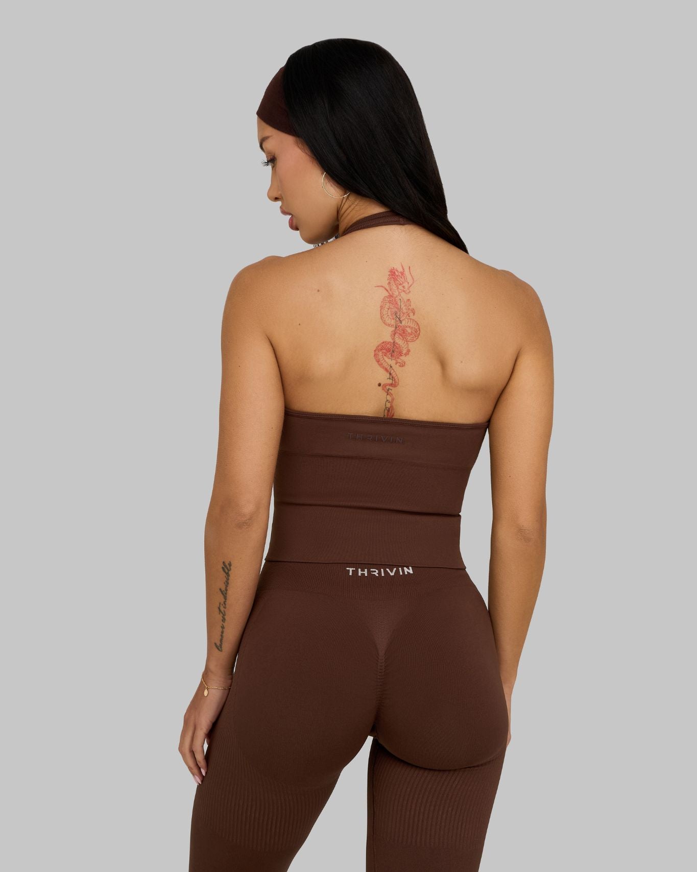 Elevate Sculpting Shapewear Top Halterneck | Bourbon Brown