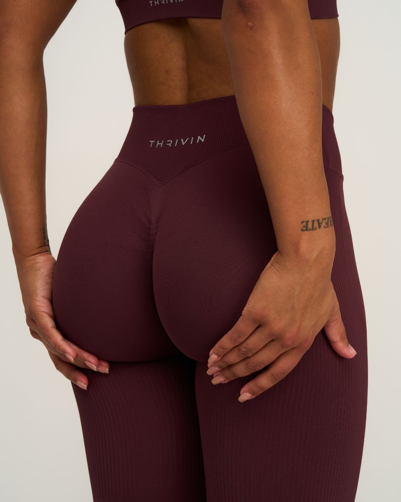Elevate™ V-Waist Flared Leggings | Dark Mauve
