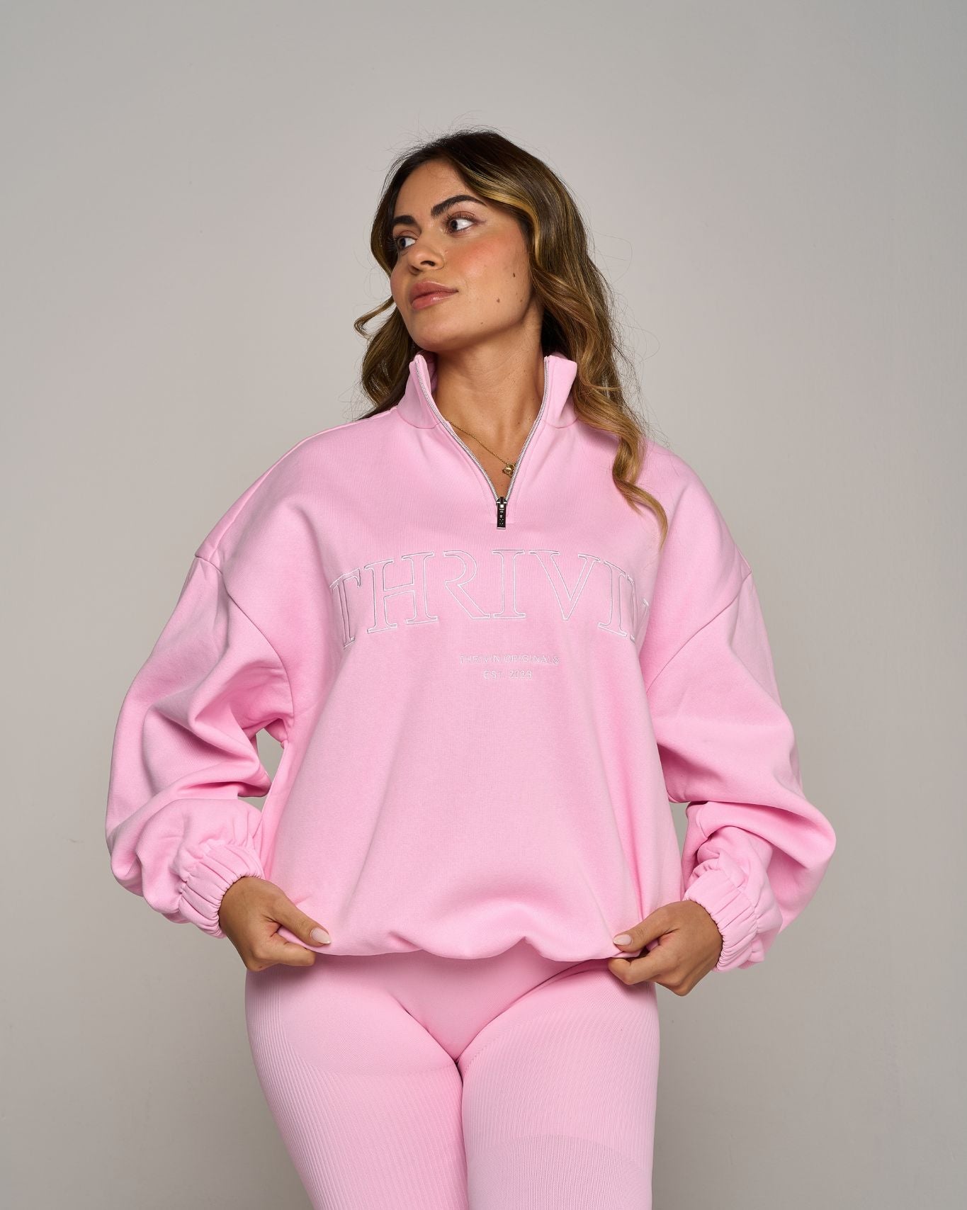 Chiara Original Halfzipper Sweatshirt | Candy Pink