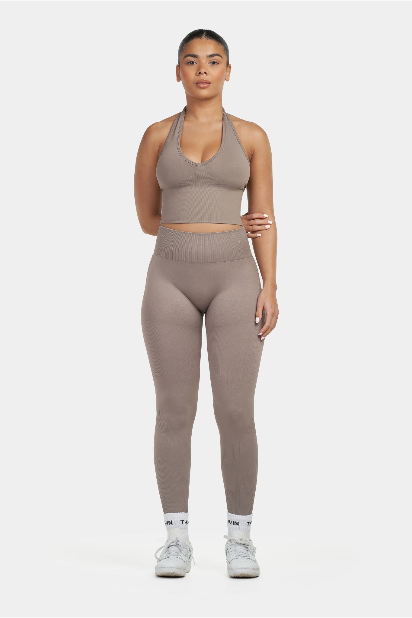 Arise - Seamless Sculpt Ribbed Contour Leggings - Zwart