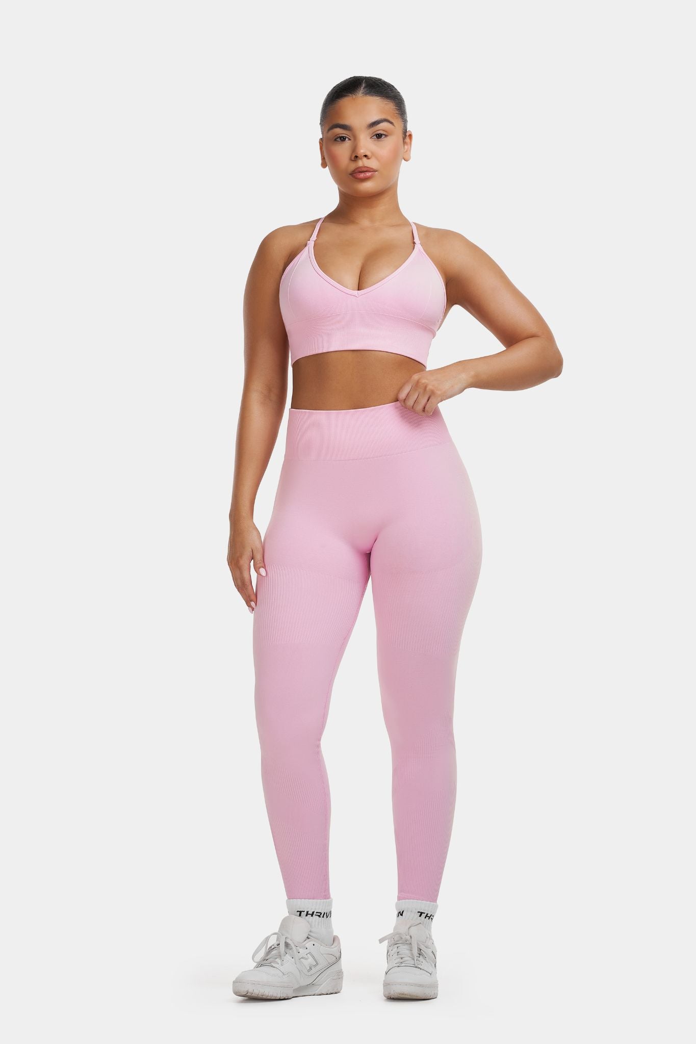 SculptV2 Ribbed Contour Leggings - Pilates Pink