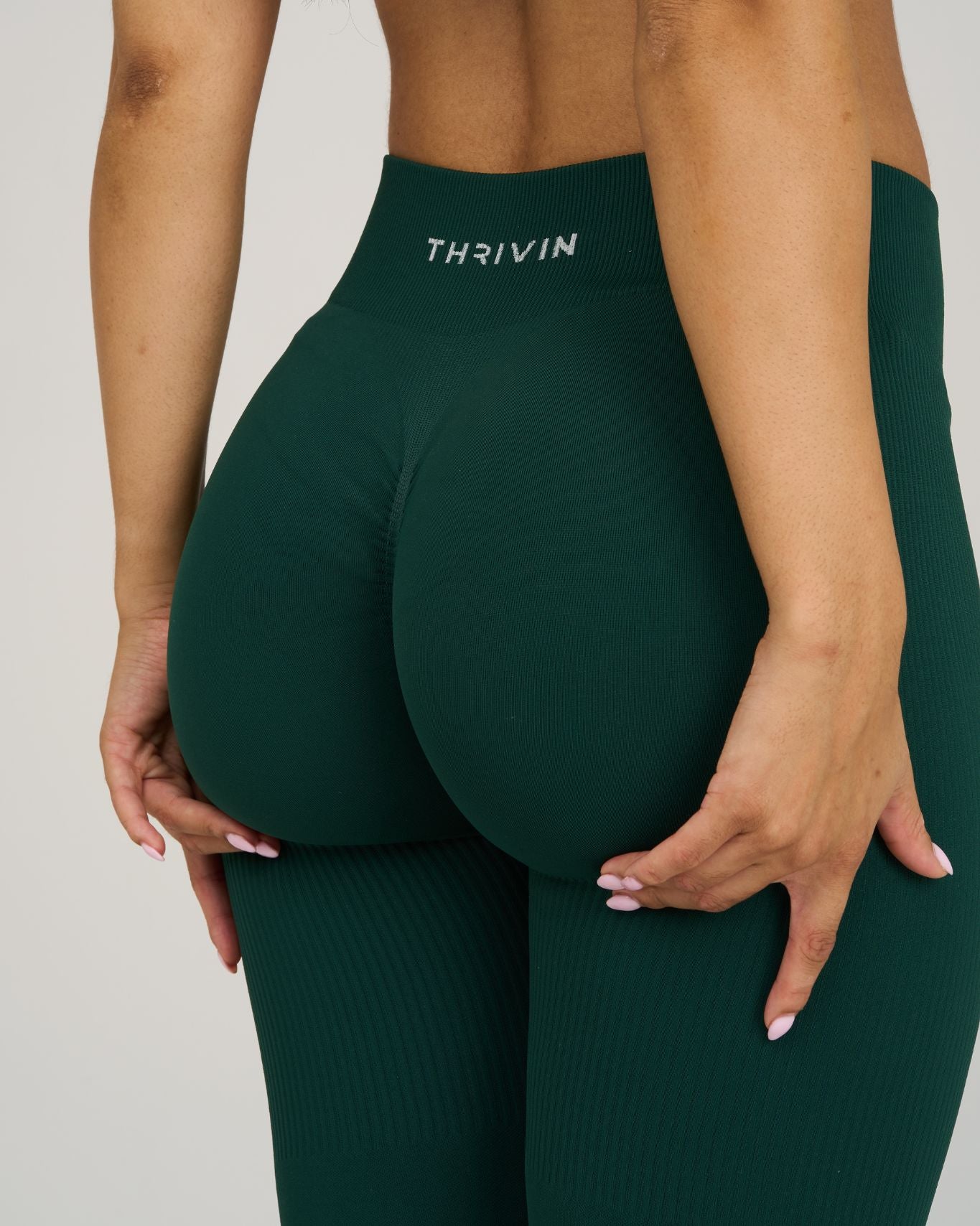 Elevate Ribbed Contour Leggings | Pine Green