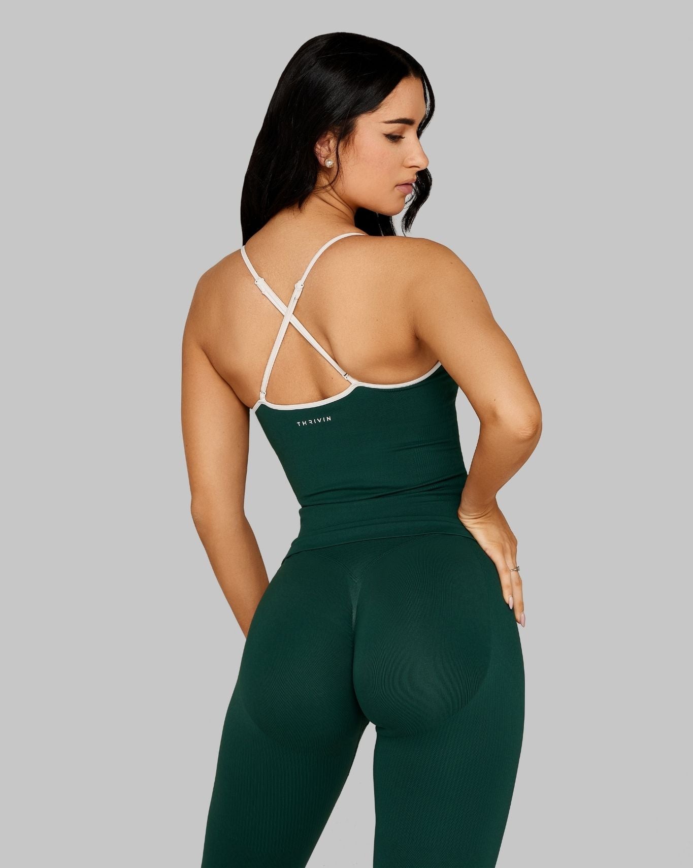 Outline Sweetheart Tanktop | Pine Green