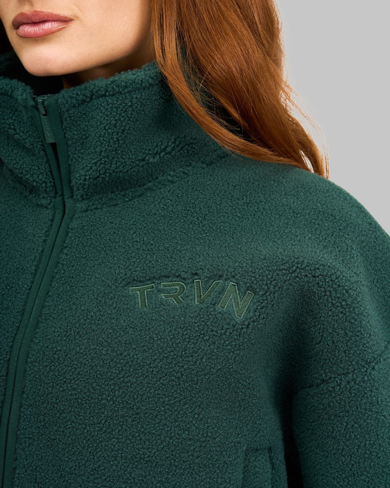 Essential Teddy Fleece Jacket | Pine Green