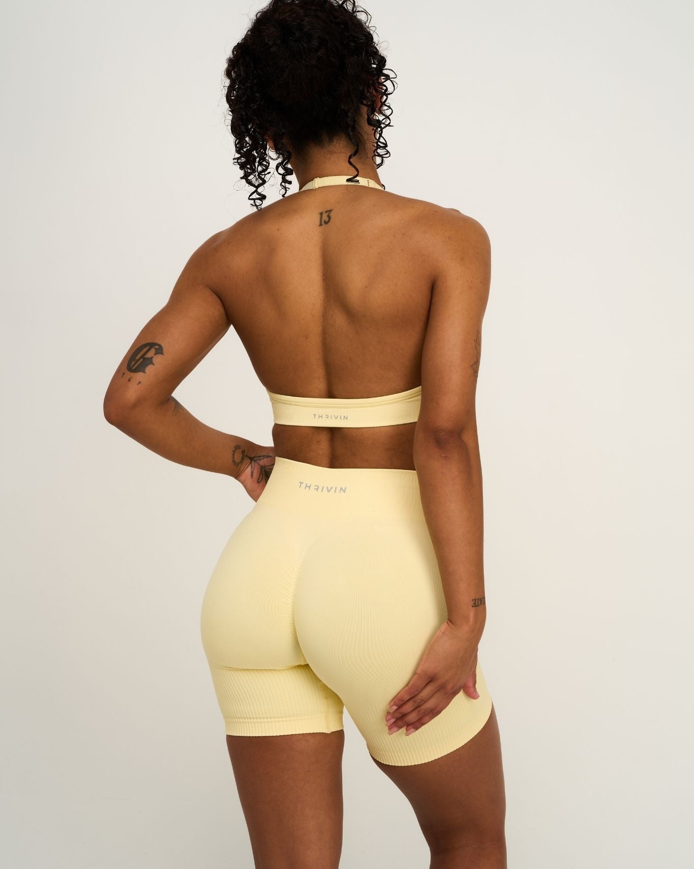 Elevate™ Sculpting Seamless Adjustable Halter Bra | Golden Butter