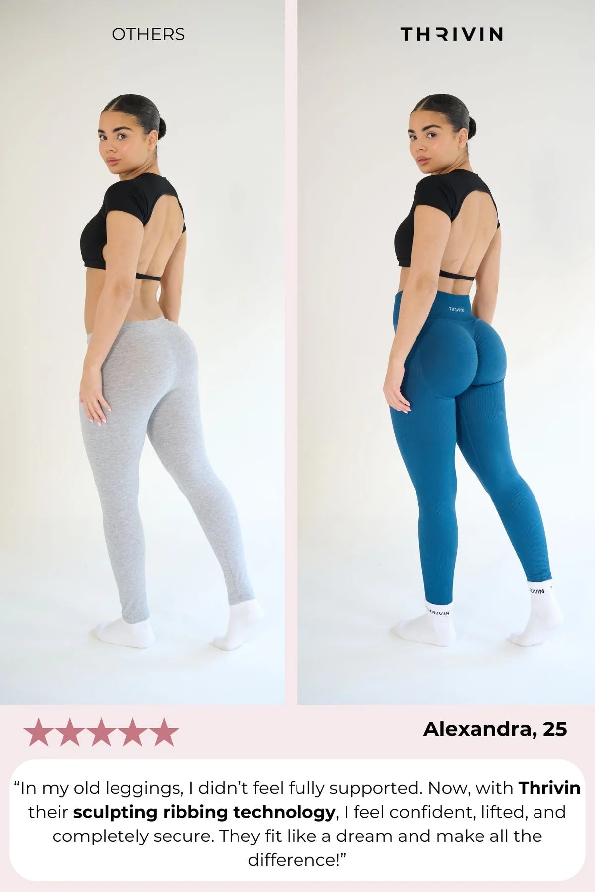 Arise - Seamless Sculpt Ribbed Contour Leggings - Zwart