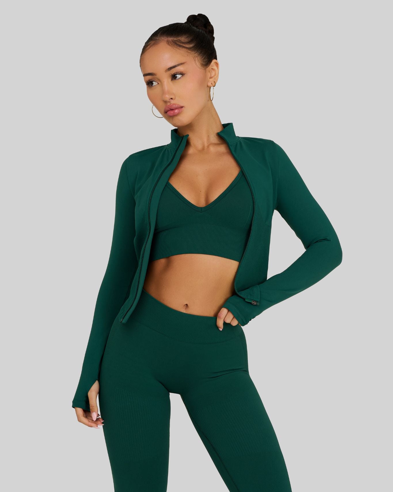 Elevate Sculpt Shapewear Jacket | Pine Green