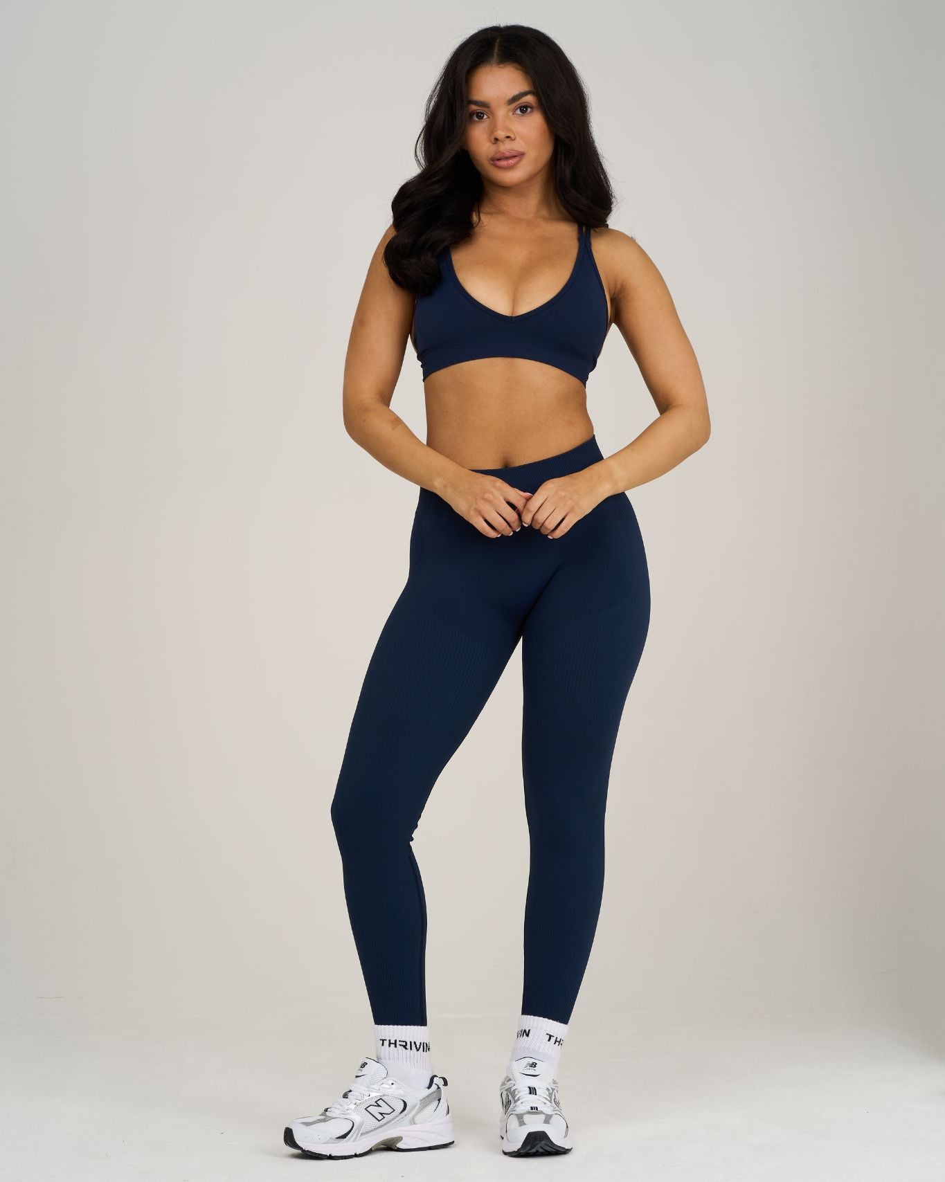 Elevate Ribbed Contour Leggings | Midnight Navy