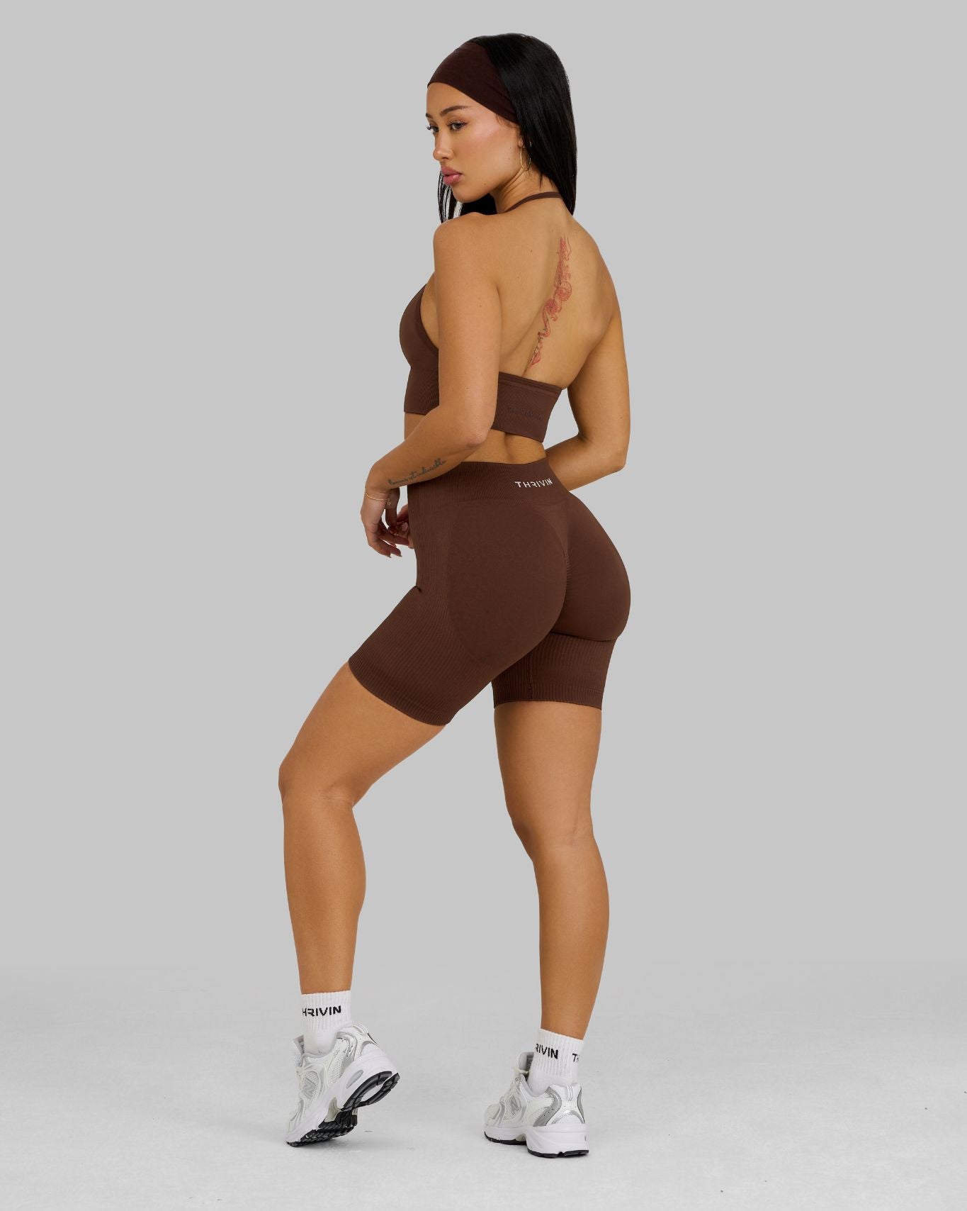 Elevate Ribbed Contour Shorts | Bourbon Brown