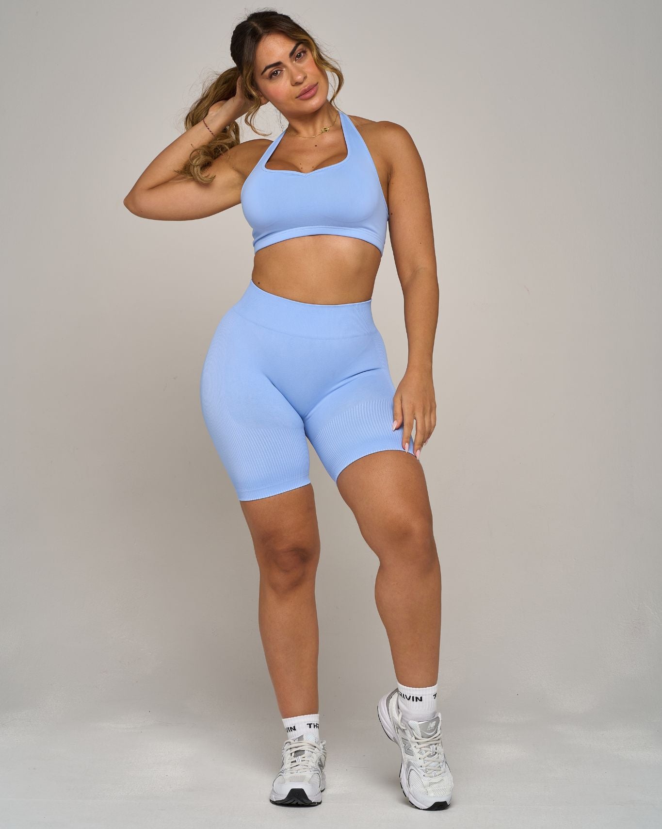 Chiara Ribbed Contour Shorts | Glacier