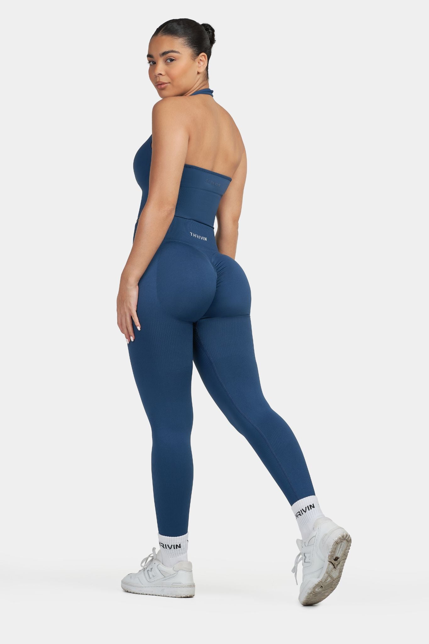 SculptV2 Ribbed Contour Leggings - Deep sea