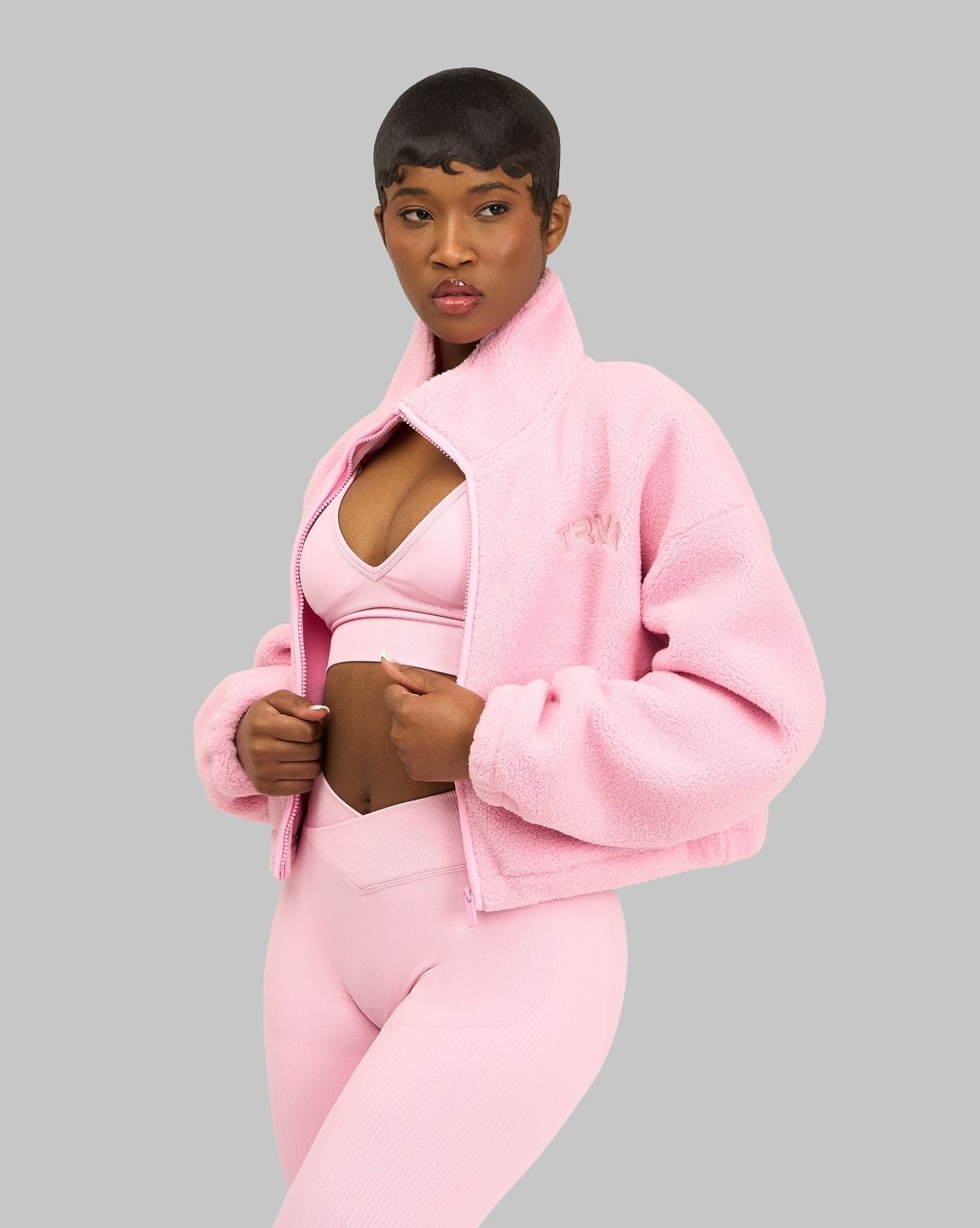 Essential Teddy Fleece Jacket | Candy Pink