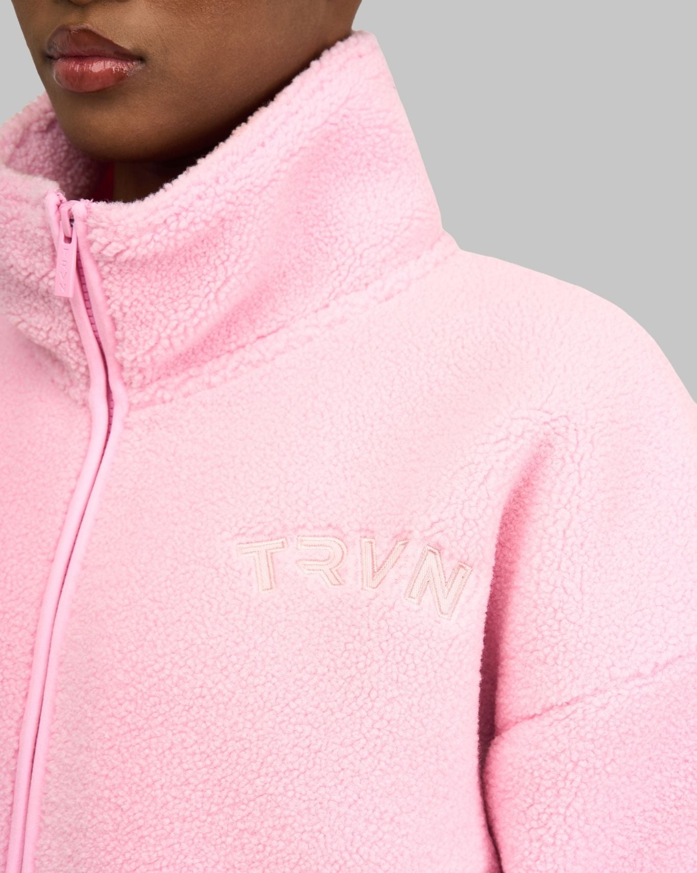 Essential Teddy Fleece Jacket | Candy Pink