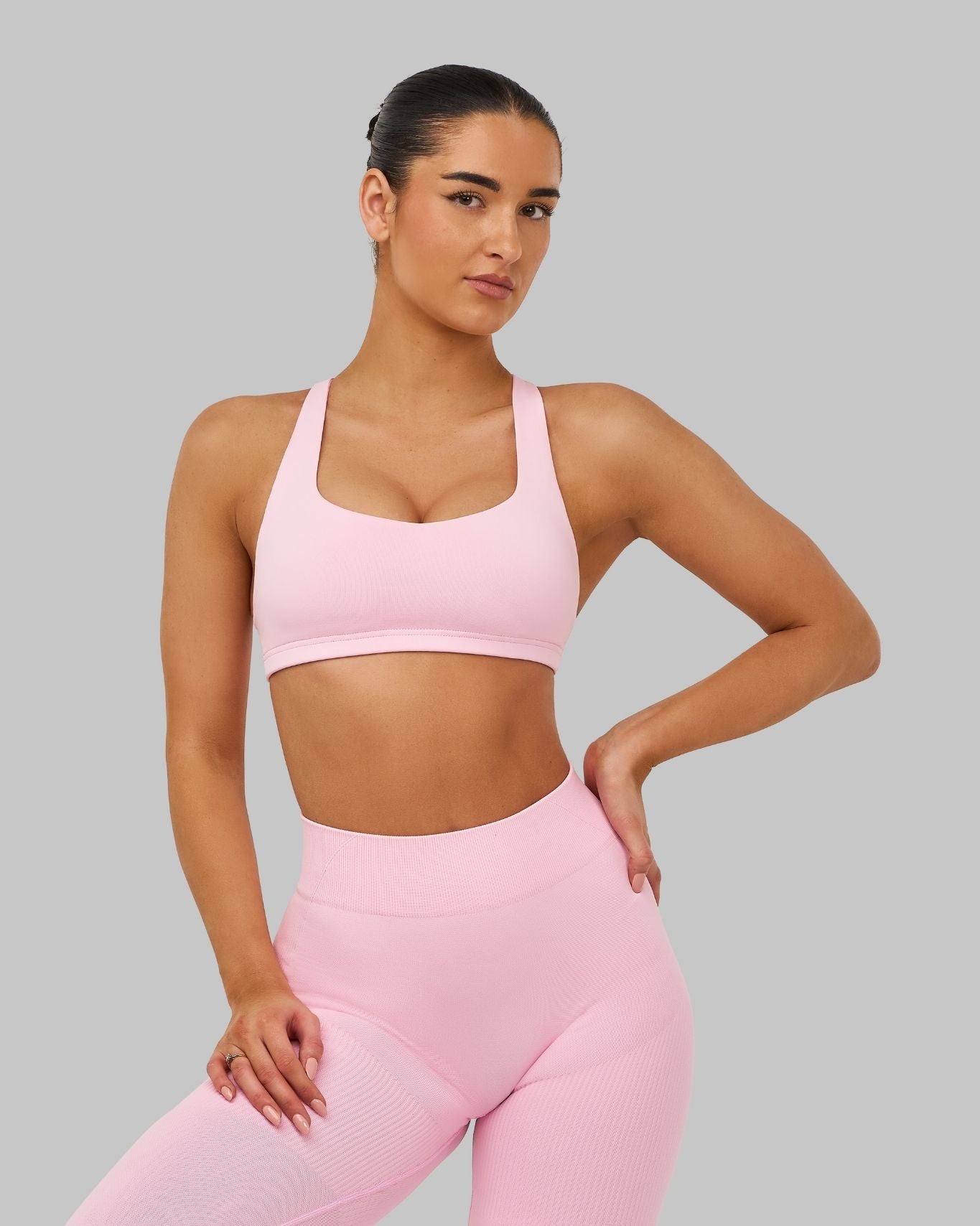 Elevate Medium Impact Bra | Pilates Pink