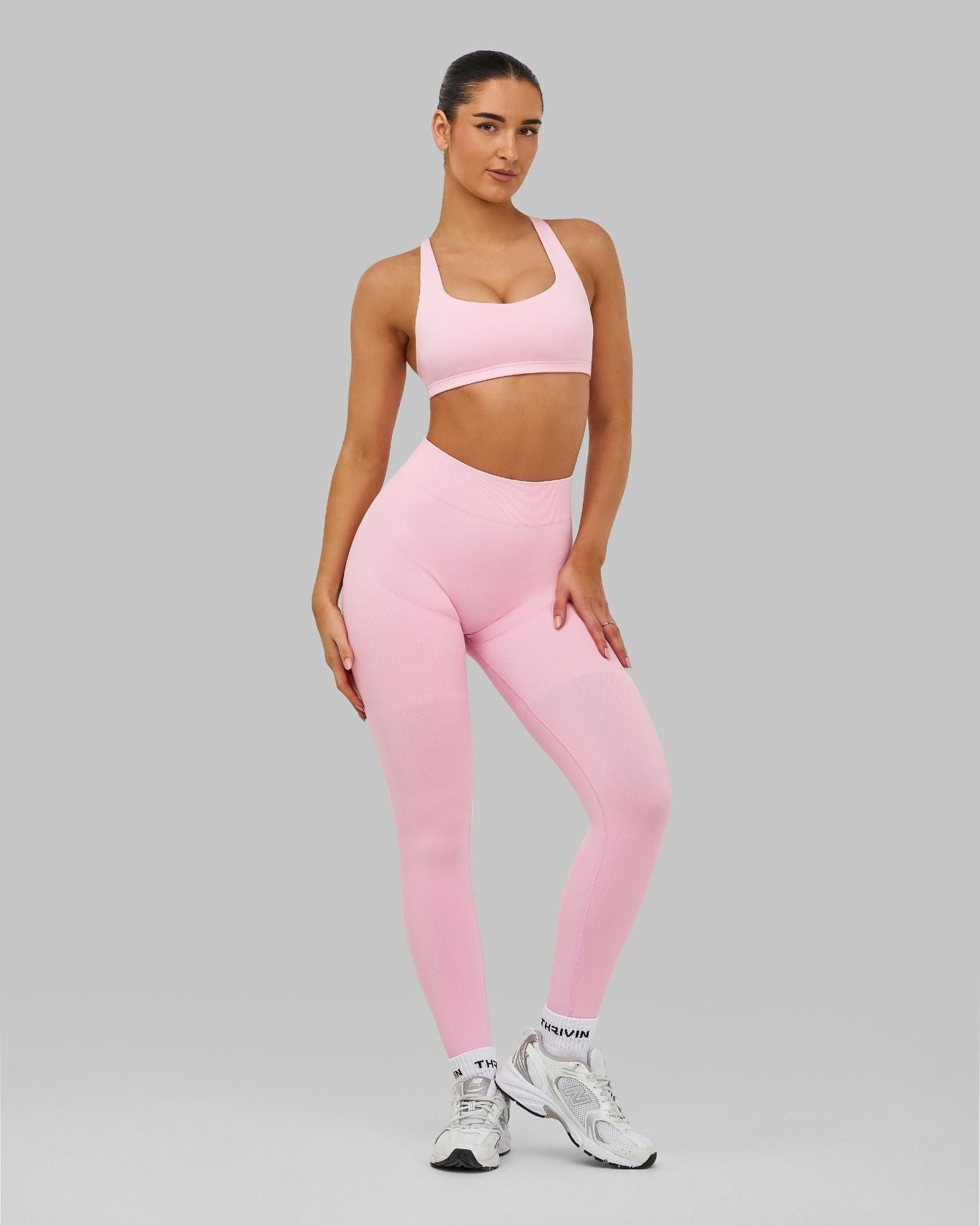 Elevate Medium Impact Bra | Pilates Pink