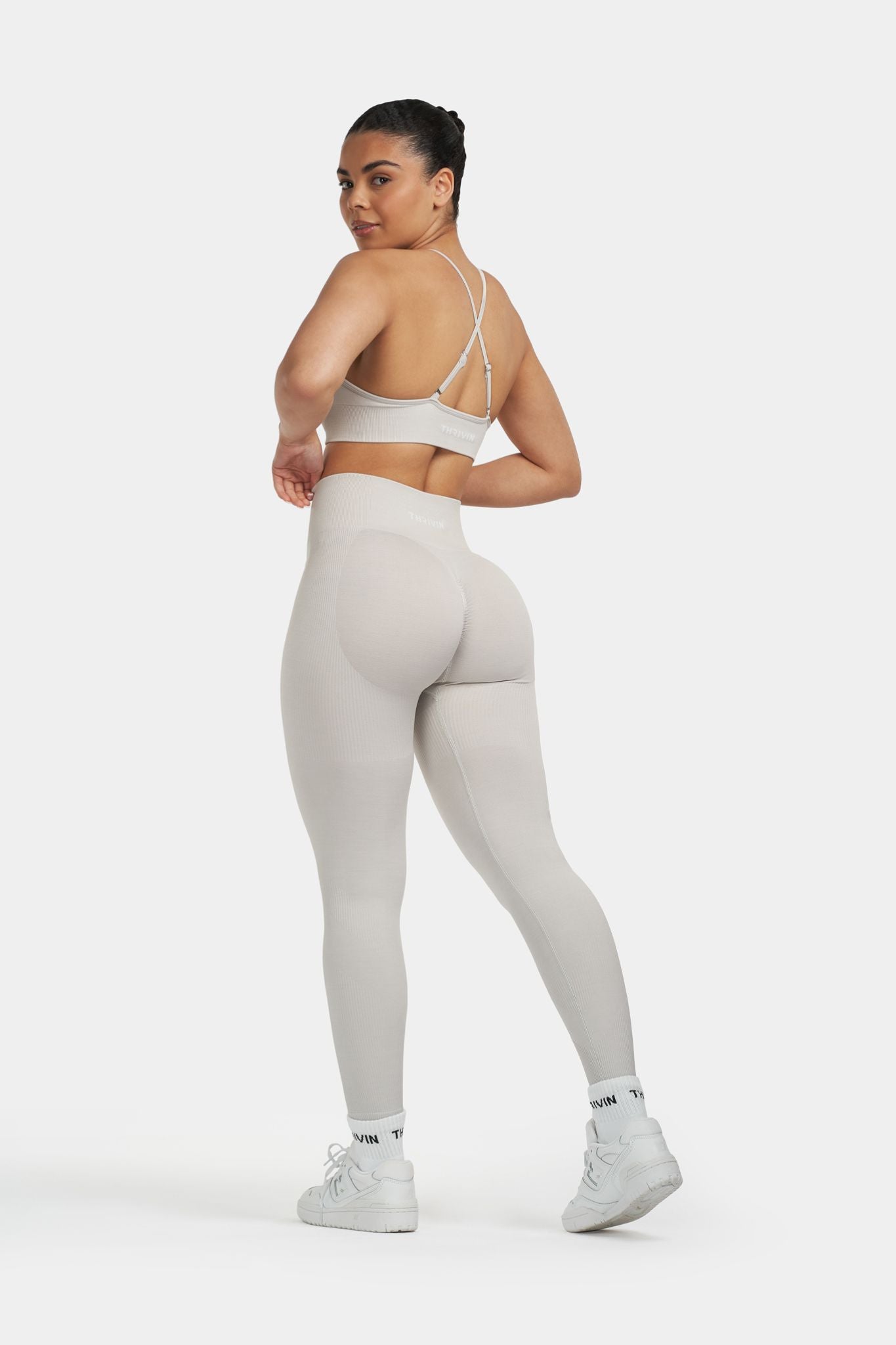 SculptV2 Ribbed Contour Legging - Stone Grey