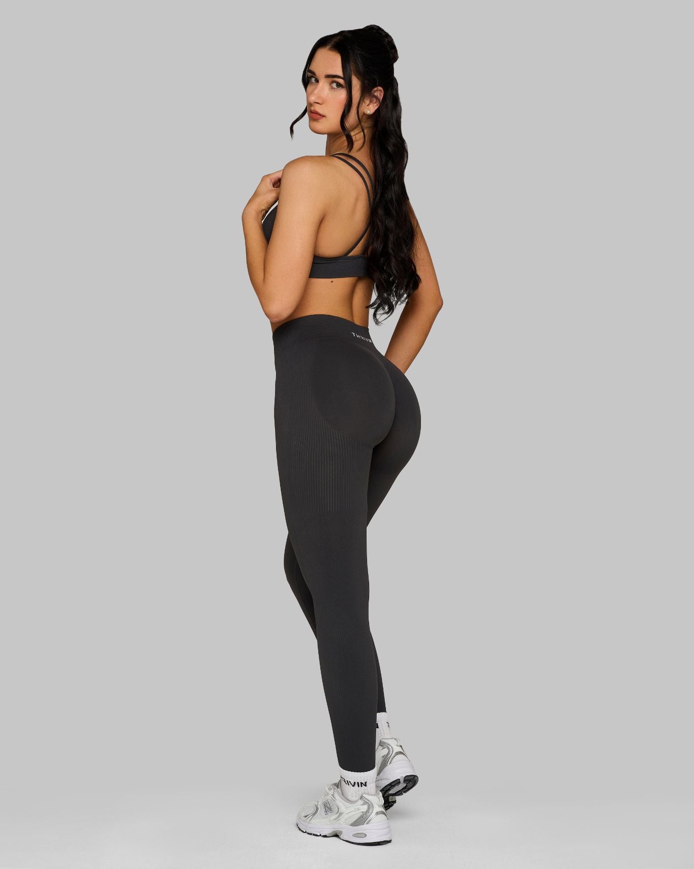 Elevate Ribbed Contour Leggings | Charcoal Grey