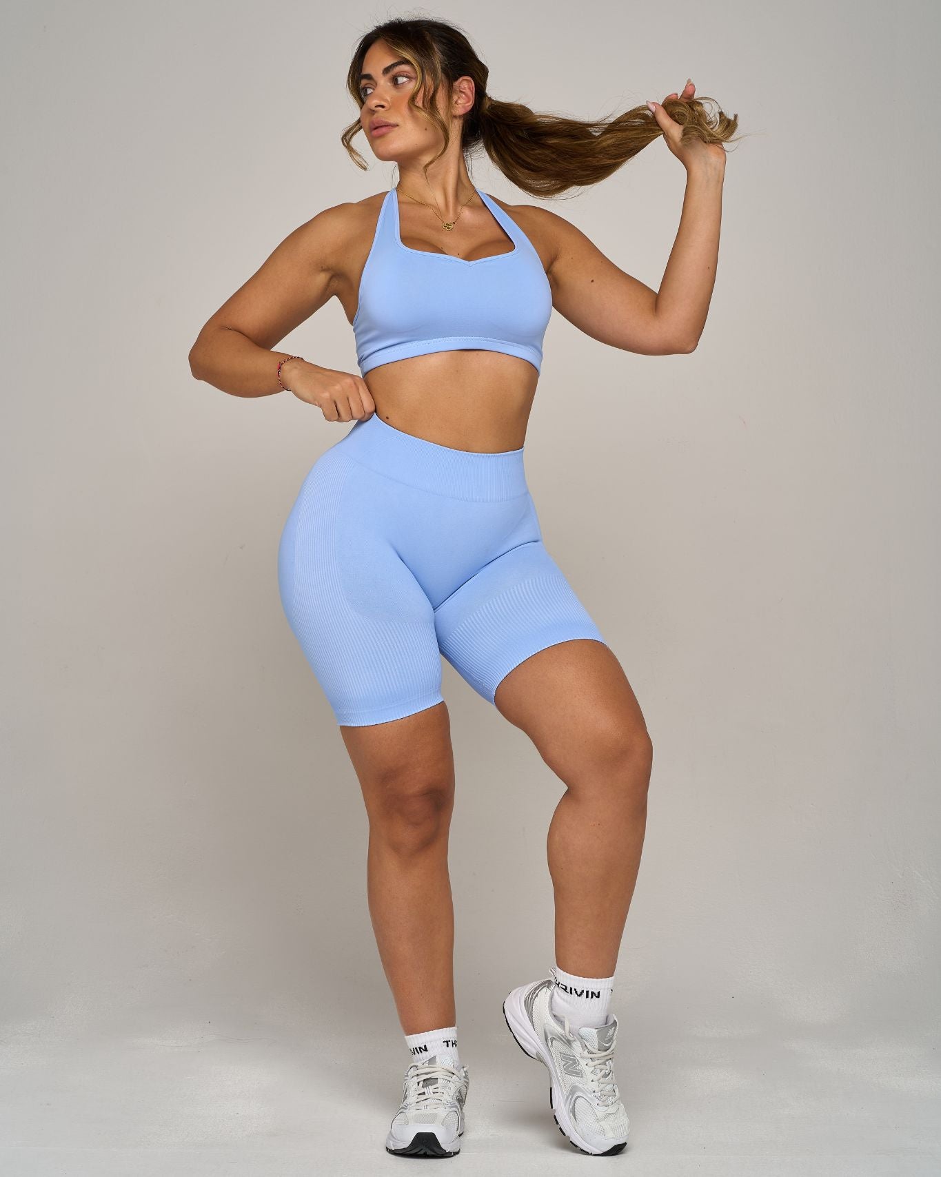 Chiara Ribbed Contour Shorts | Glacier