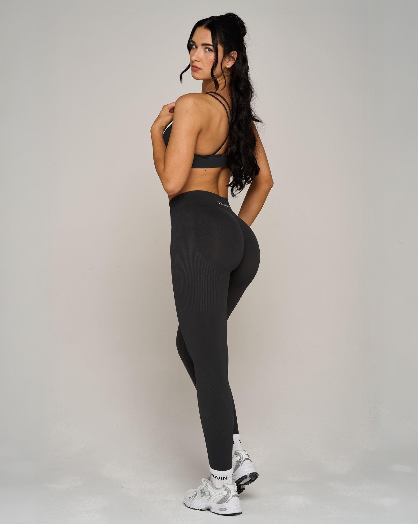 Elevate Ribbed Contour Leggings | Charcoal Grey