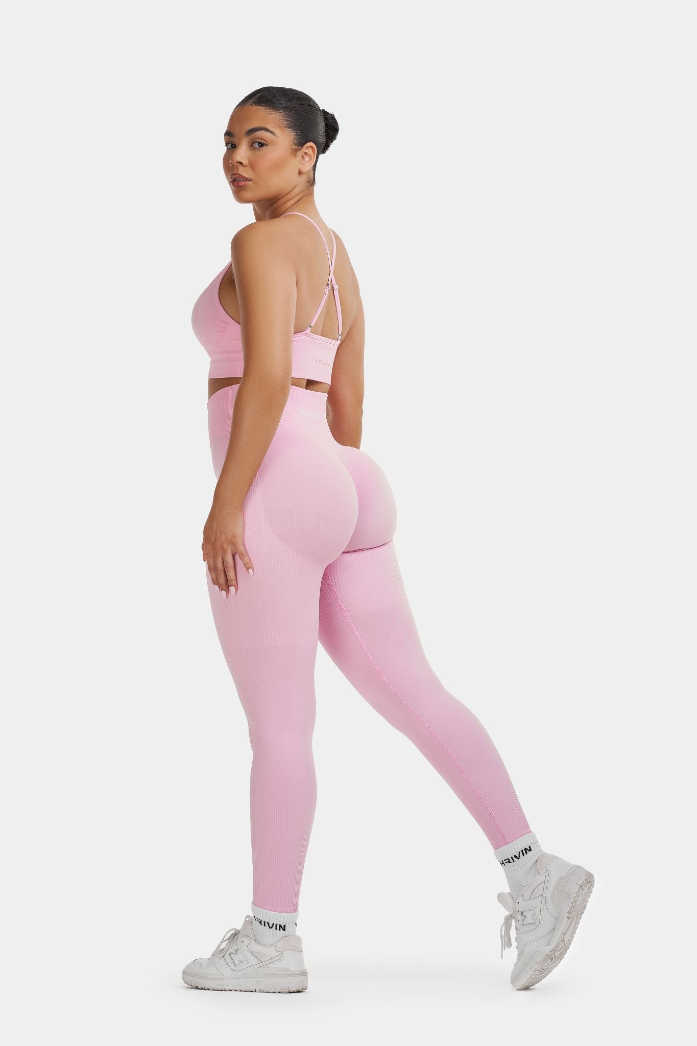 SculptV2 Ribbed Contour Leggings - Pilates Pink