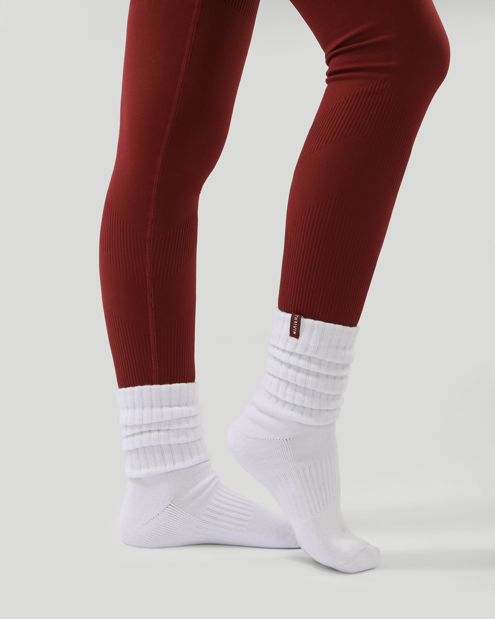 THRIVIN Ruffle Socks Long "White"