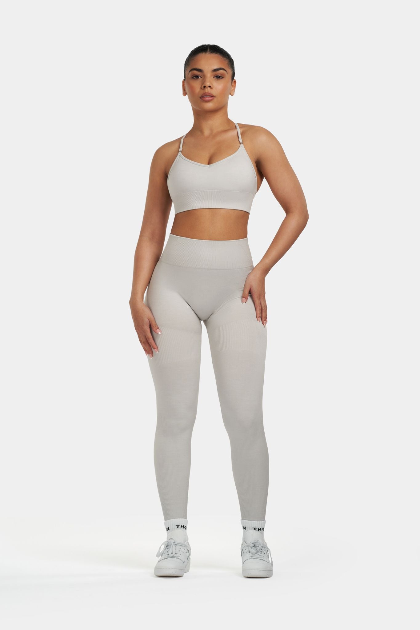 SculptV2 Ribbed Contour Legging - Stone Grey