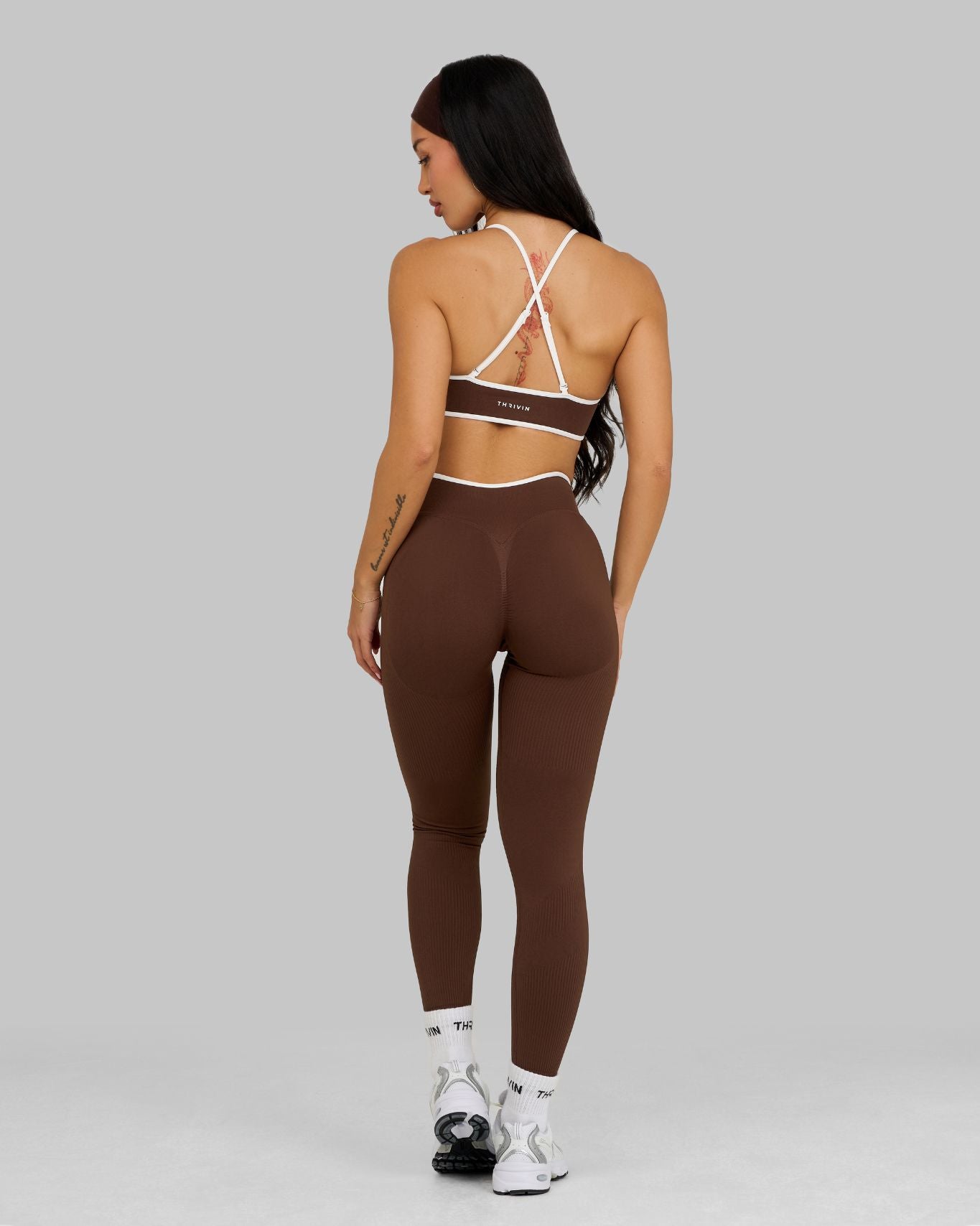 Outline V Waist Leggings | Bourbon Brown