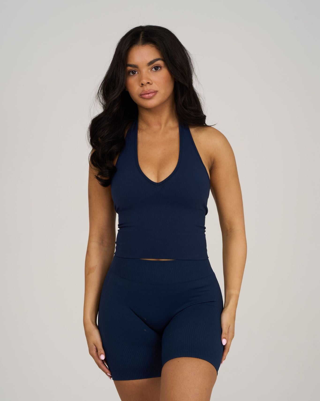Elevate Sculpting Shapewear Top Halterneck | Midnight Navy