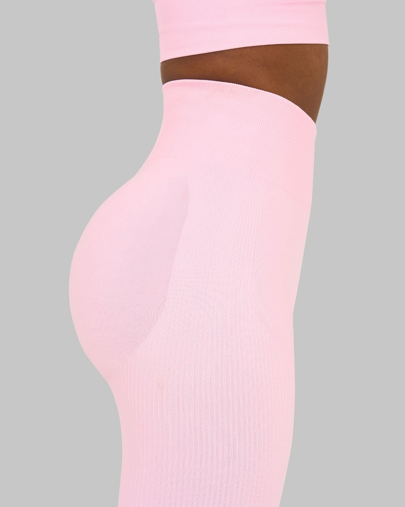 Elevate™ Ribbed High-Waisted Contour Leggings | Candy Pink