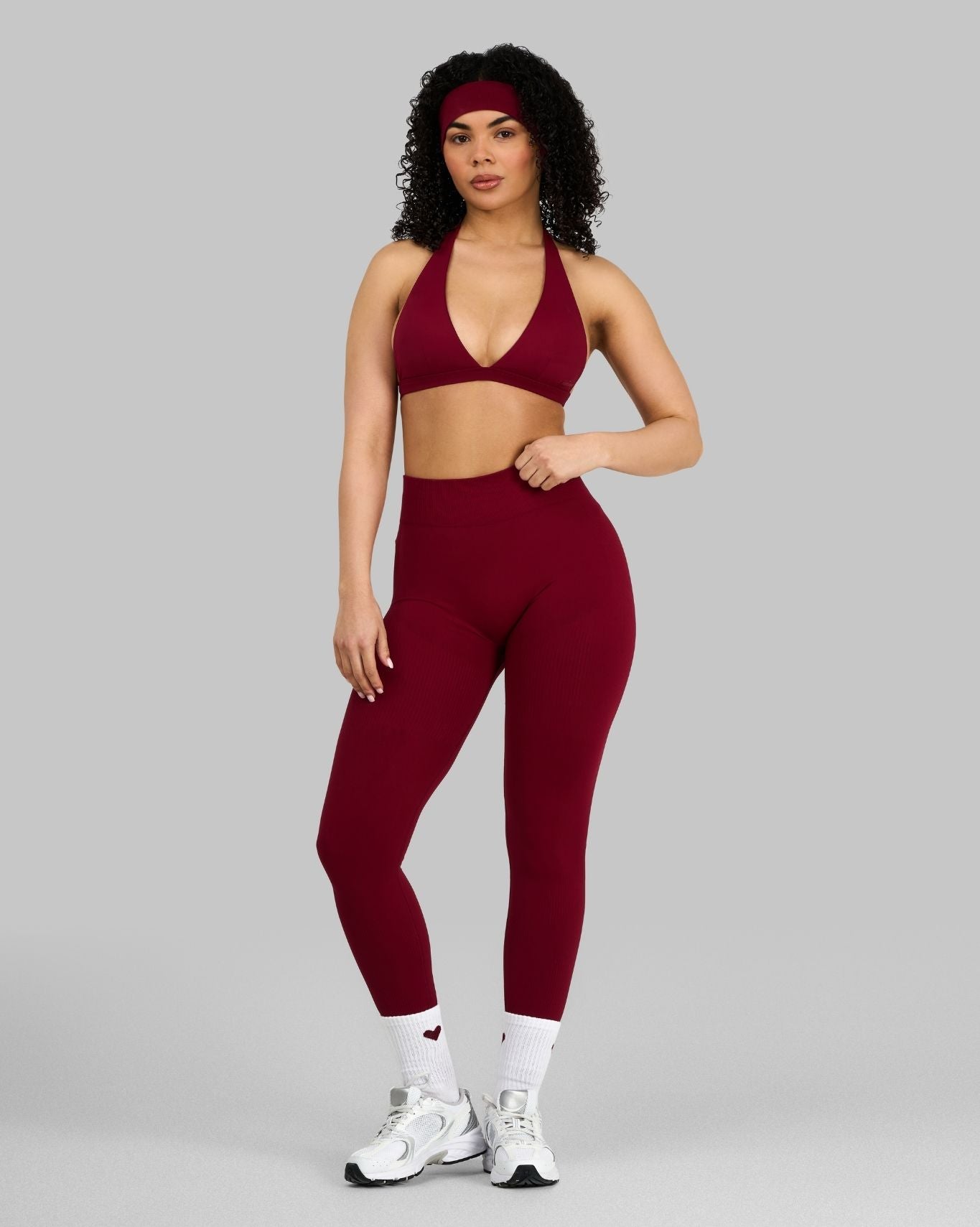 V-Neck Halterneck Bra | Raspberry