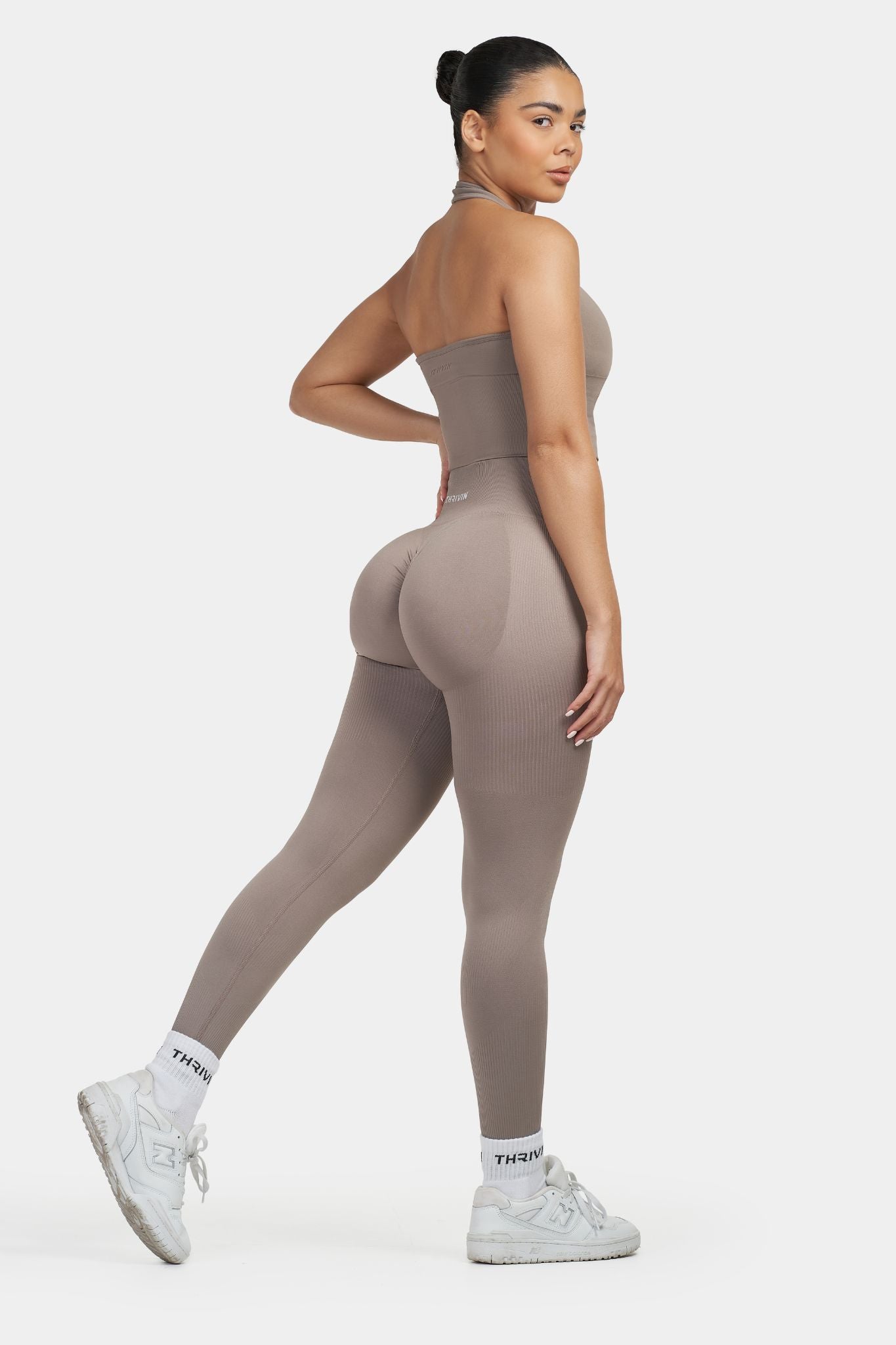 Arise - Seamless Sculpt Ribbed Contour Leggings - Zwart