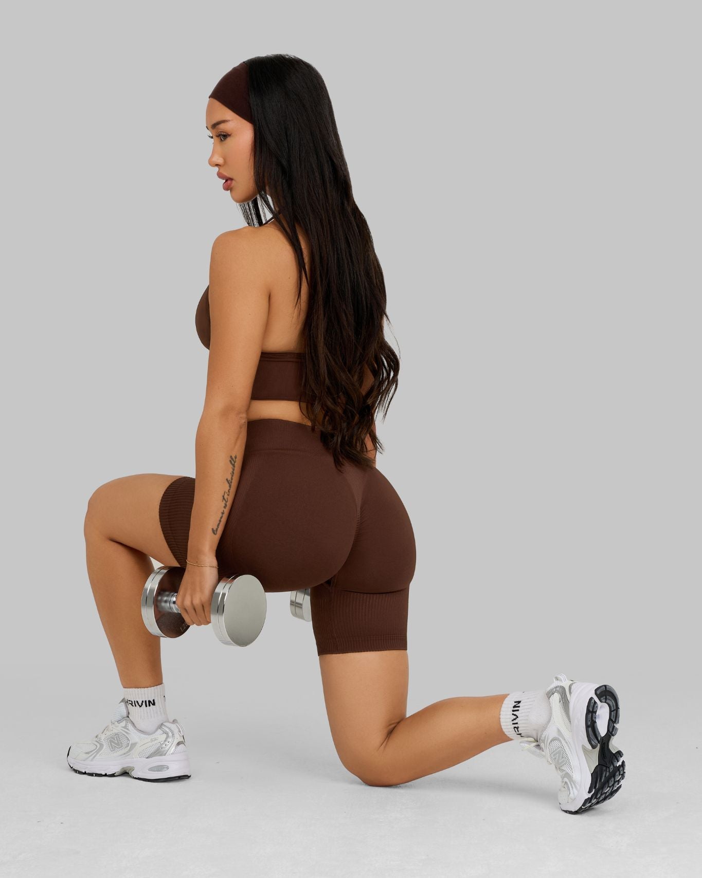 Elevate Ribbed Contour Shorts | Bourbon Brown