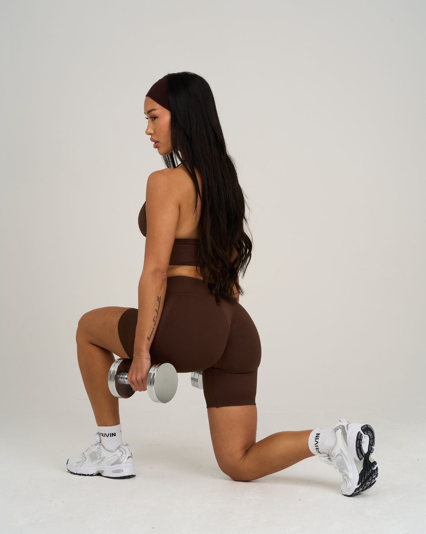 Elevate Ribbed Contour Shorts | Bourbon Brown