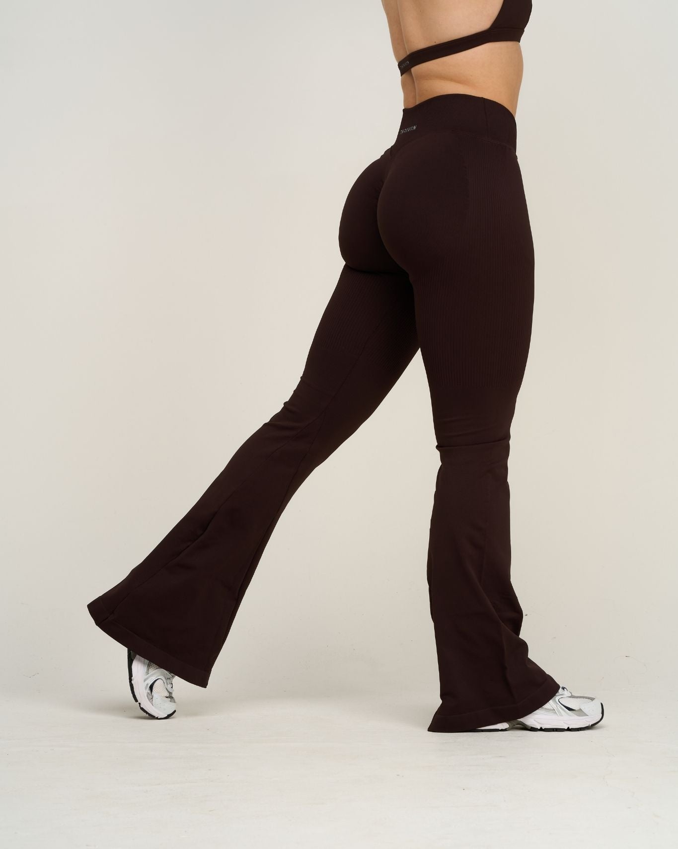 Elevate™ V-Waist Flared Leggings | Chocolate Plum