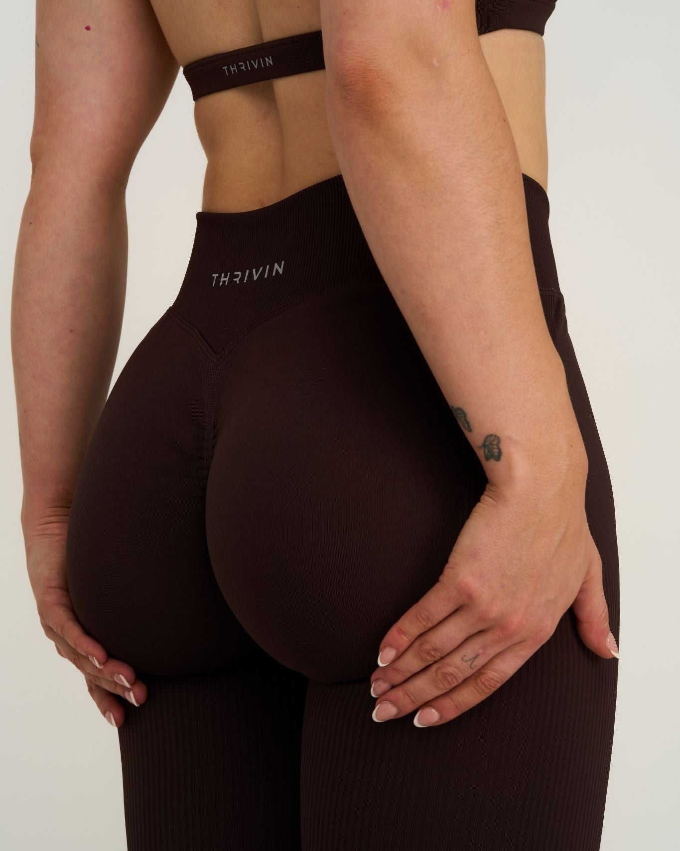 Elevate™ V-Waist Flared Leggings | Chocolate Plum