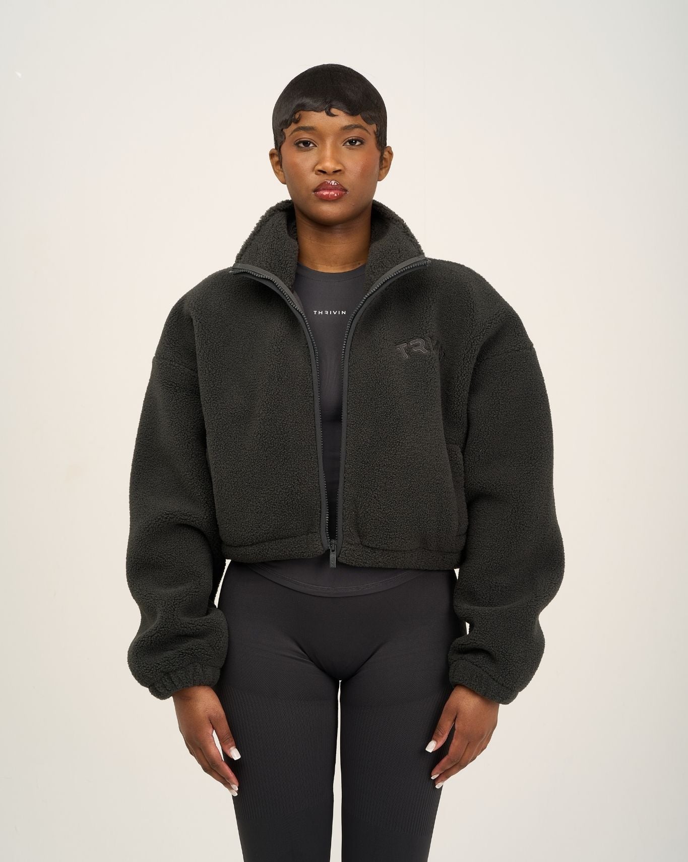 Essential Teddy Fleece Jacket | Charcoal Grey